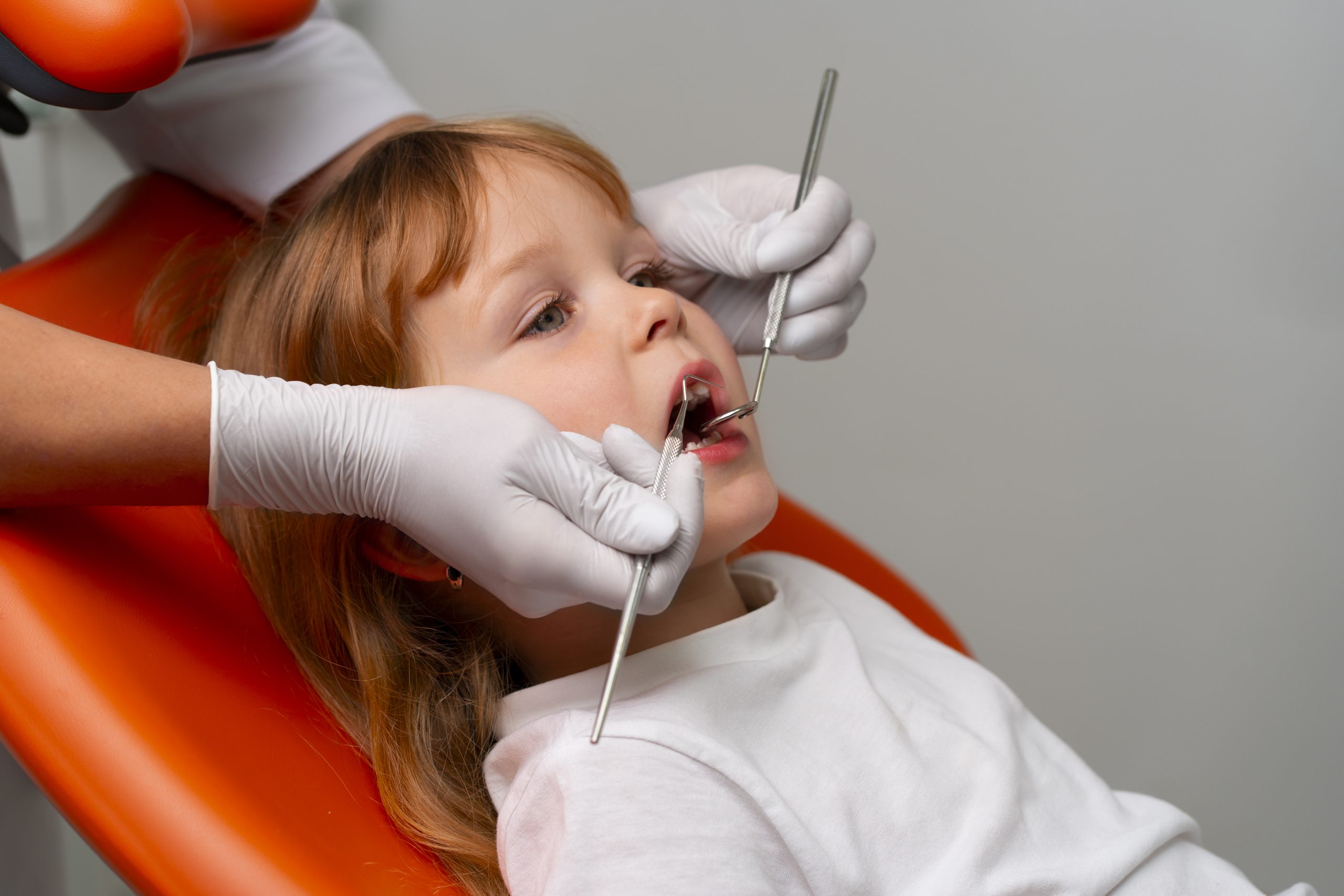 Close up on dentist instruments